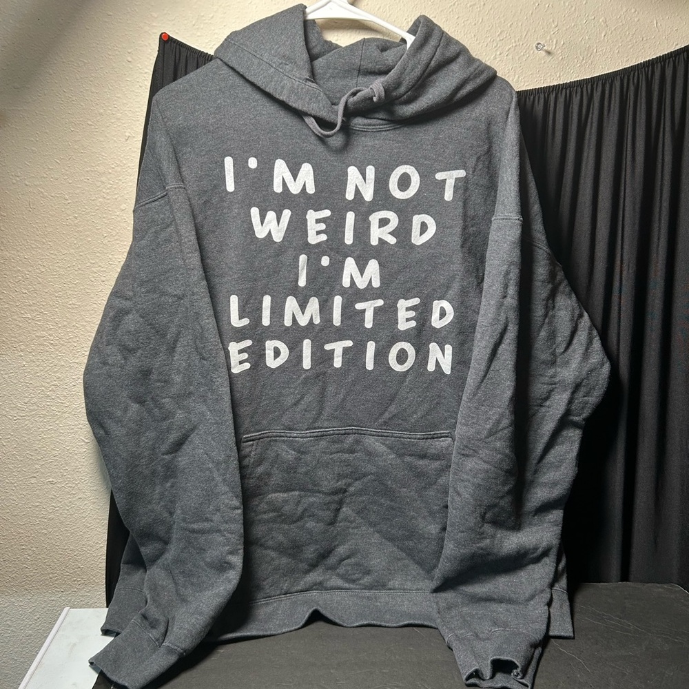 Gray Hoodie with Bold Front Print